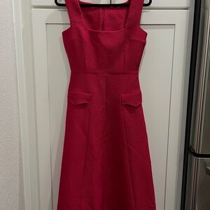 Emilia Wickstead Red Midi Dress